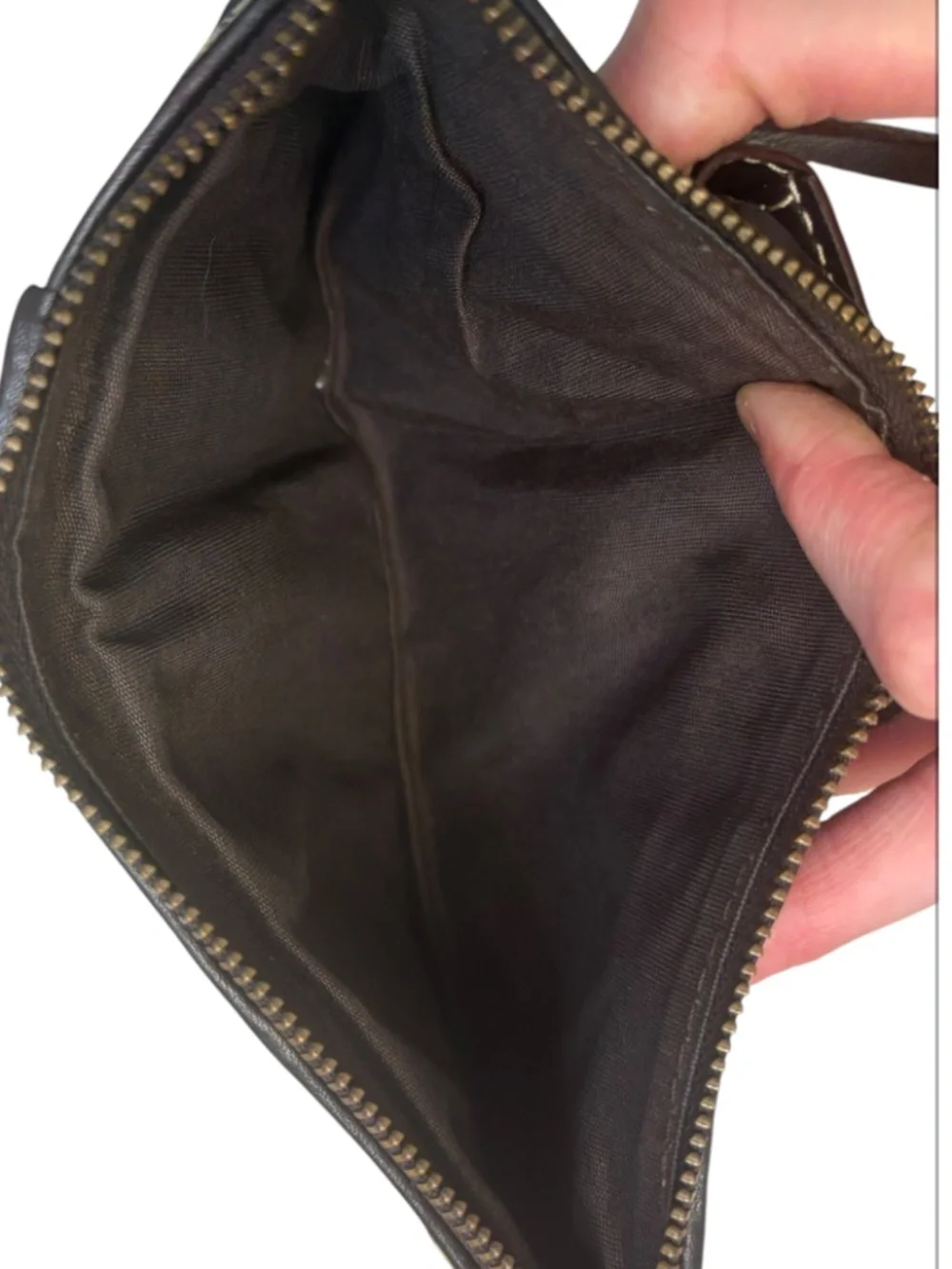 Carolina Herrera monogram brown slim crossbody bag - Picture 10 of 10
